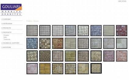 Gouliaris Bros Mosaics web page