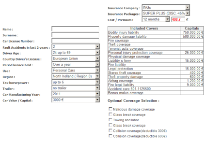 Auto Insurance Quote Engine preview